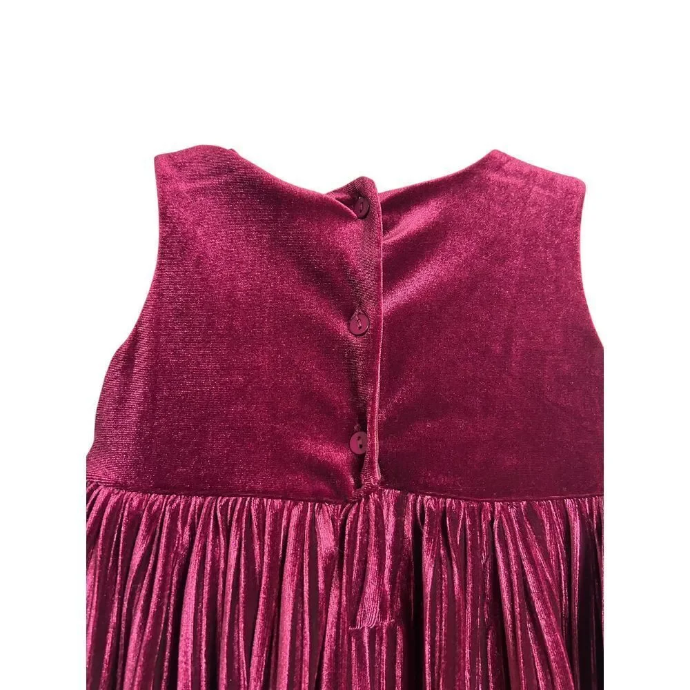 Nanette Kids maroon‎ velvet dress size 18 months